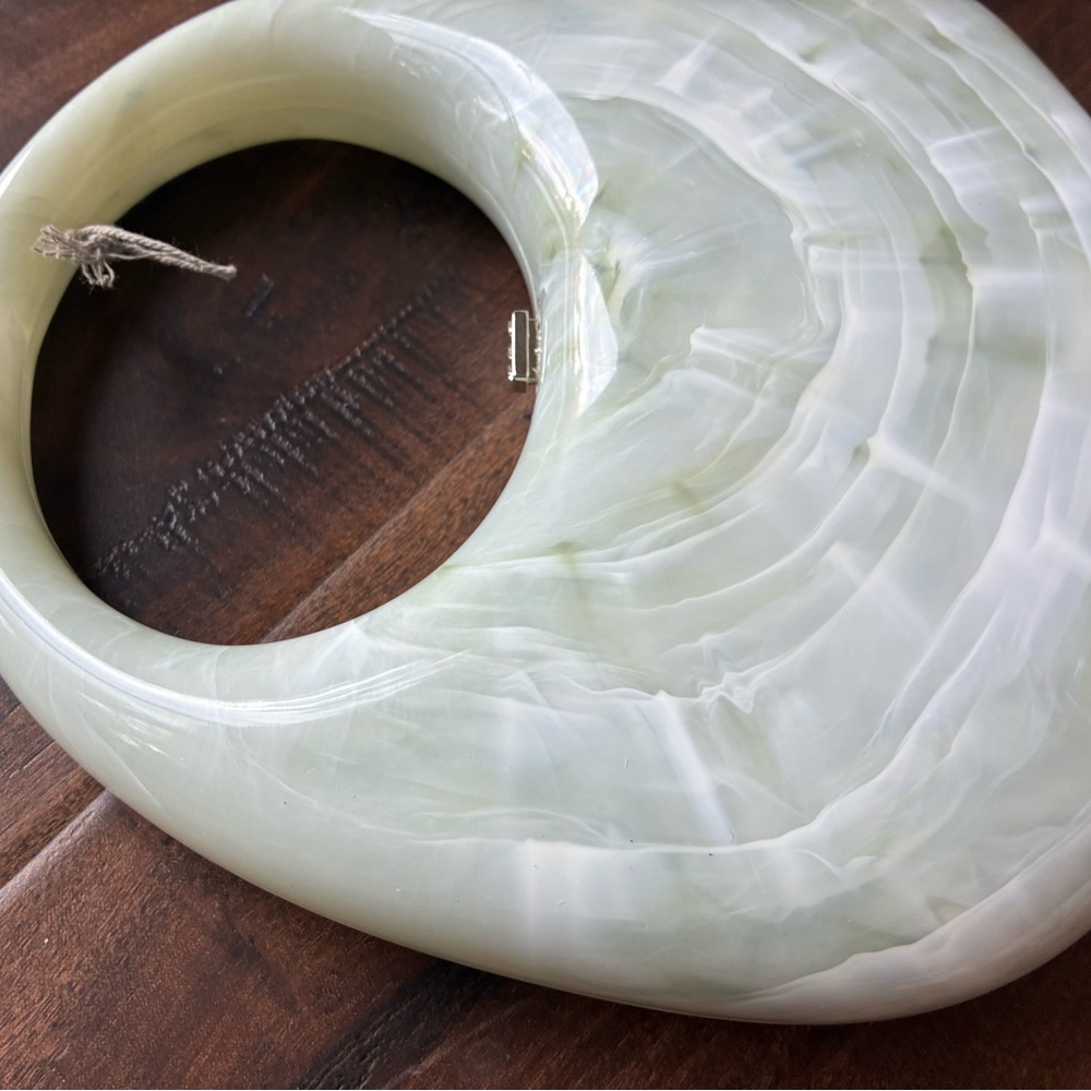 Chunky Marbled Resin Statement bag in Pale Green - Picture 2 of 3